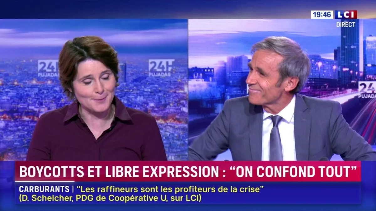 David Pujadas en larmes face à Caroline Fourest sur LCI
